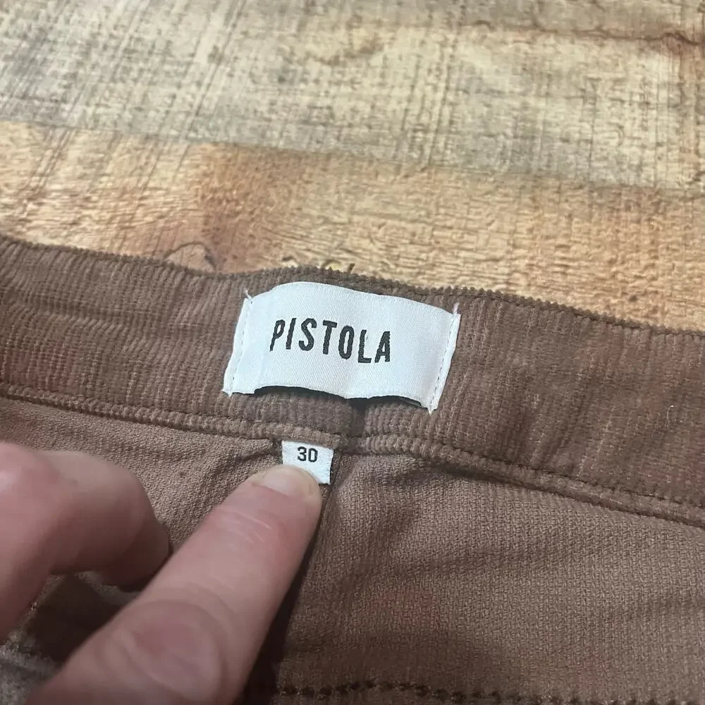 Pistola Wmns Brown Preppy Classic Tapered Leg Corduroy Pants Sz 30 Fall Harvest
